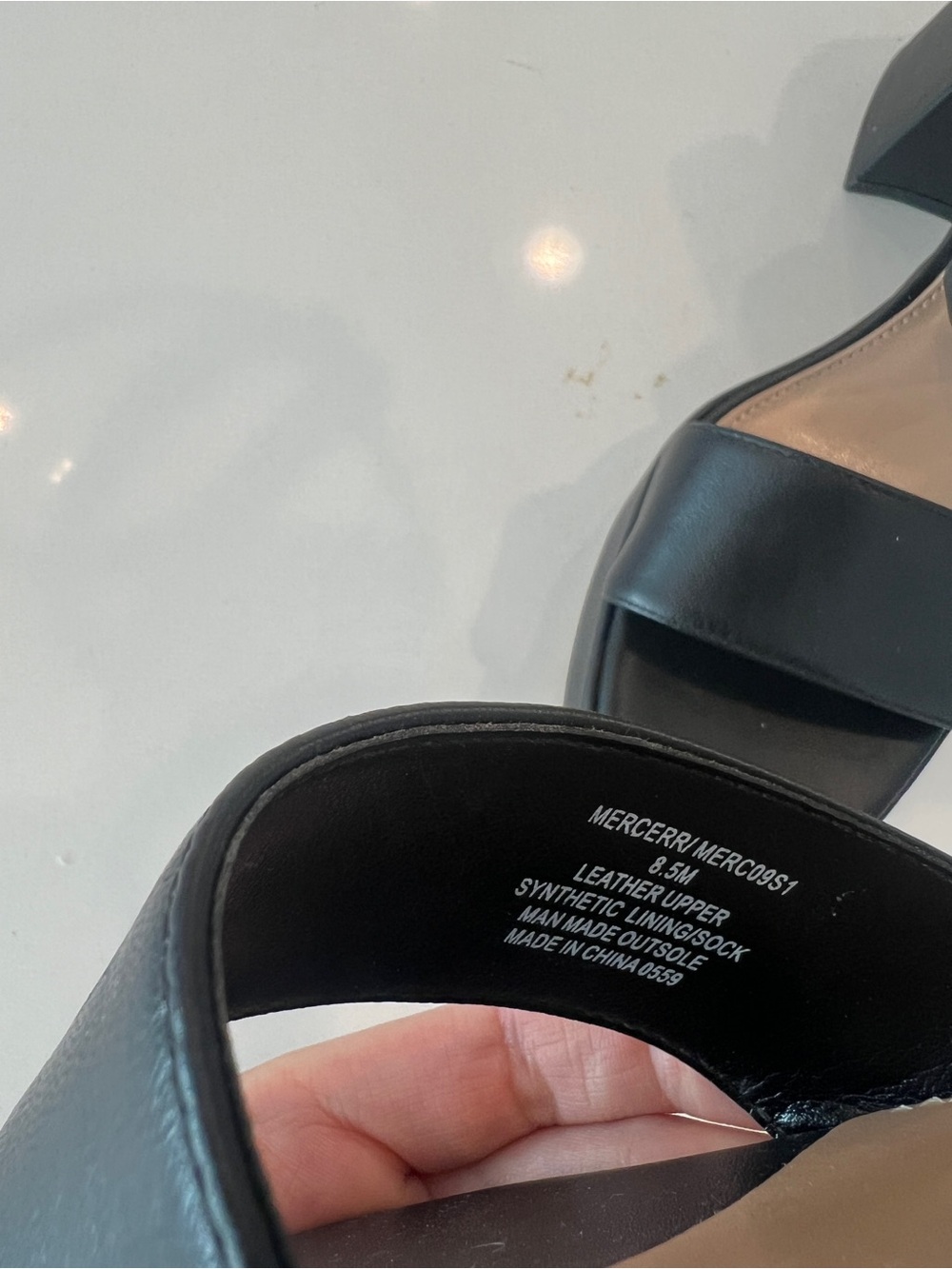 Steve Madden Black Platform Block Heel Sandals with Ankle Strap - Picture 3 of 4
